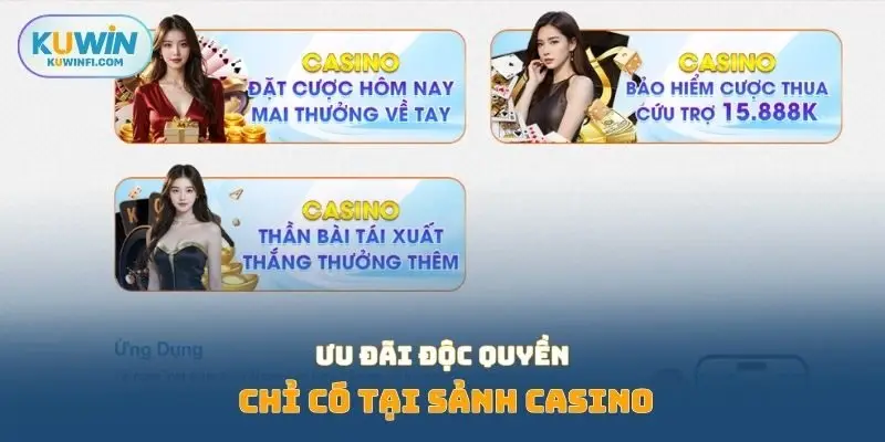 Ưu đãi độc quyền chỉ có tại sảnh casino